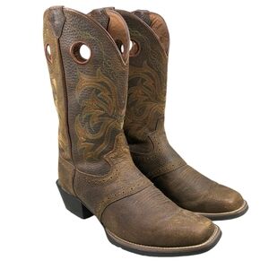 Justin 2523 Stampede Collection Western Boots EUC $199 Size 10.5D    S2918